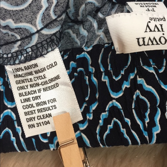 crown & ivy Palazzo Soft Pants Petite Size PP - Picture 8 of 8